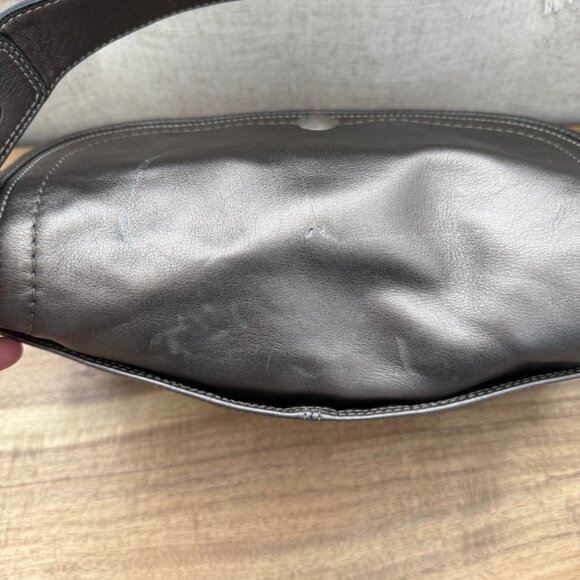 Coach Vintage Soho Metallic Pleated Shoulder Bag Bronze Metallic Grey - Picture 9 of 11